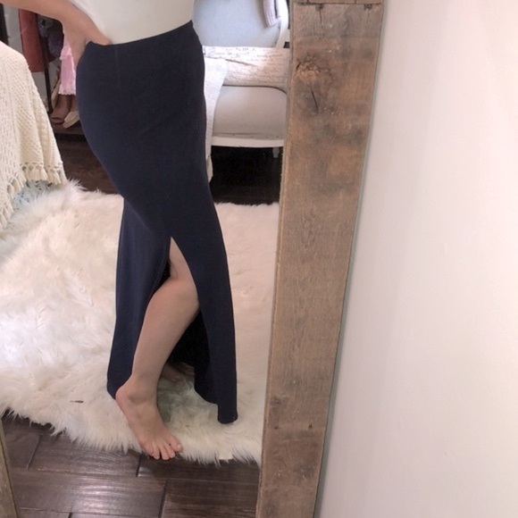 Boston Proper maxi skirt navy blue size small - Picture 2 of 6